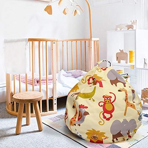 YuppieLife Stuffed Animal Storage Bean Bag Cover, 38" Velvet Toy Organizer - Image 5