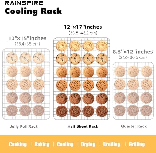 Cooling Racks for Cooking and Baking True 304 Stainless Steel 12"x17" 1Pcs - Image 2