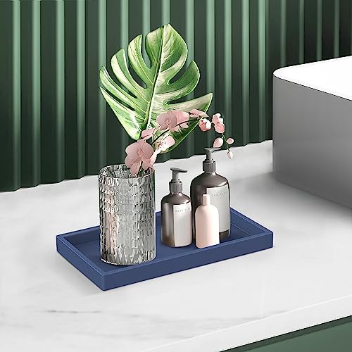 Silicone Bathroom Tray,Shatterproof Tray for Bathroom Counter（Sapphire Blue） - Image 6