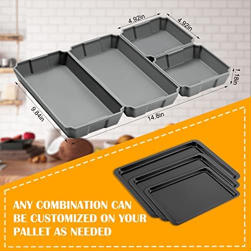 Silicone Sheet Pan Set, XOMOO Extra large size 4PCS Nonstick Silicone Dividers for Baking Trays, Baking Pan Dividers, Baking Cooking Accessories for Oven Dinner Prep, Dishwasher Safe Air Fryer Safe - Image 6