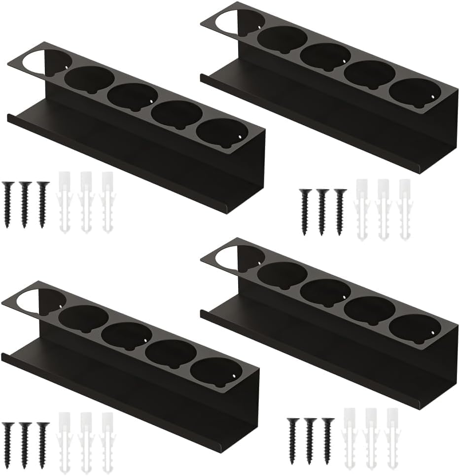 Heavy Duty Steel Spray Can Holder, Wall Mounted 4-Pack by FOREVEROU