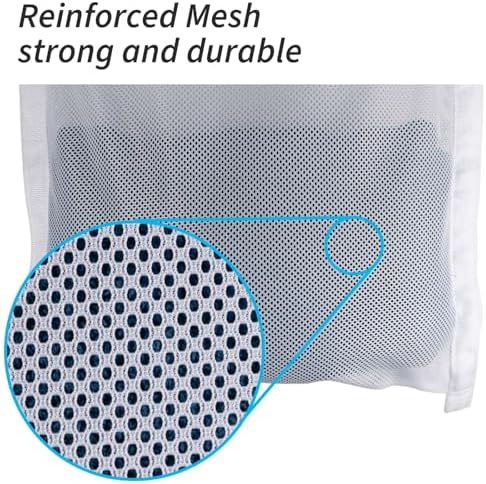 Over Door Large Mesh Laundry Hamper Bag, 2 Pcs Washable Laundry Basket for Bedroom/Dorm/Bathroom - Image 4