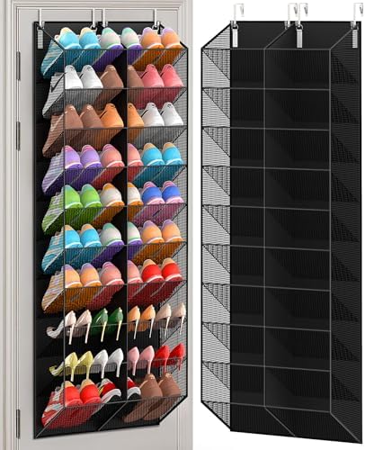 UVIAHOMI Over the Door Shoe Organizer for 20-30 Pairs, 10-Tier, Black by UVIAHOMIHOMEORGANIZER
