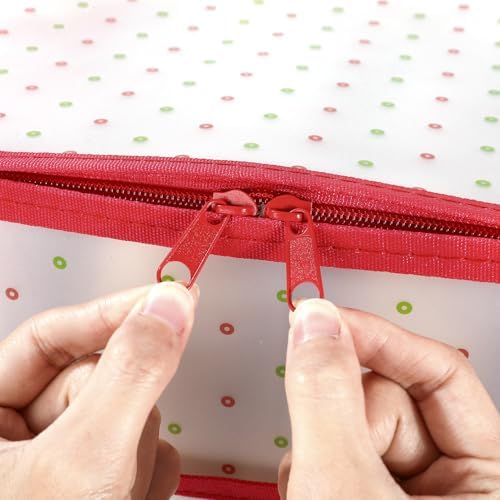 Sattiyrch Plastic Christmas Ornament Storage Box with Trays,Customizable Dividers, Dust-Proof Durable Ornament Organizer Holder,Christmas Storage Containers,Holds 64 x 3 Ornaments - Image 4