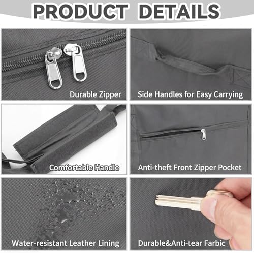 1 Pcs 60 x 17 x 20 Inch, 332 L Large Storage Duffle Bag Gray - Image 4