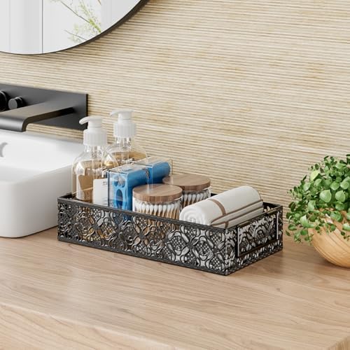 Toilet Tank Topper - 13 Inch Bathroom Tray with Magnetic Paper Towel Holder - Image 3