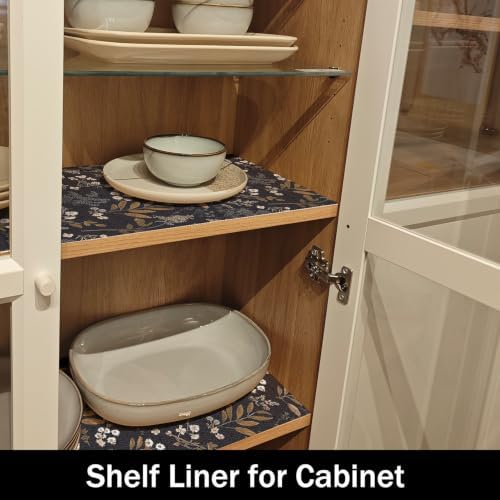 Black Leaf Shelf Drawer Cabinet Liners Waterproof,24IN x 10FT - Image 4