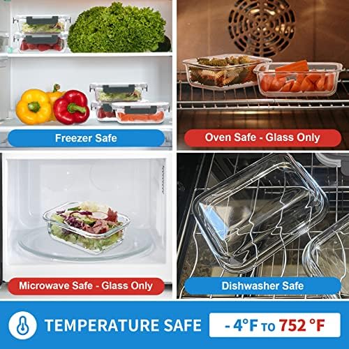 GULFLIN 24-Piece Small Glass Food Storage Containers with Lids Airtight - Image 5