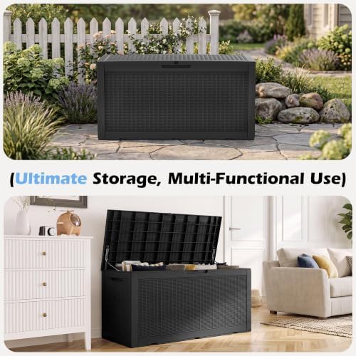 Outdoor Storage Box Waterproof, 100 Gallon Deck Box For Patio Storage - Image 5