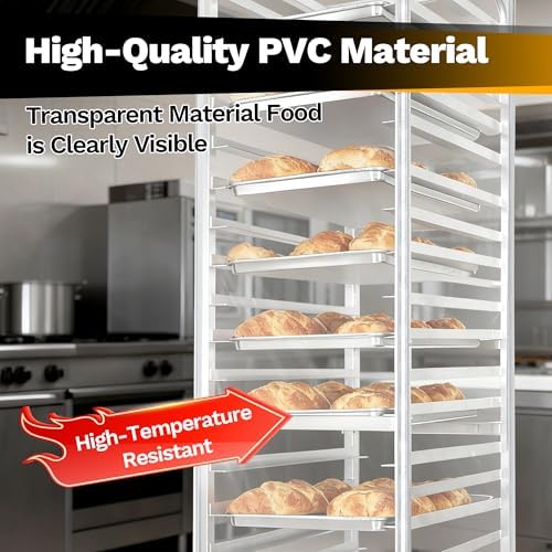 BIEAMA 20 Tier Full Size Bun Rack Cover, Commercial Bakers Racks Cover - Image 4