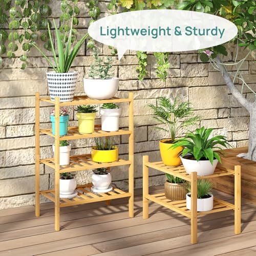 viewcare Small Shoe Rack, 4-Tier Rack for Entryway, Bamboo Wood Shoe Shelf for Closet & Hallway, Long 17 in | Beautiful | Functional | Sturdy | Durable - Image 6