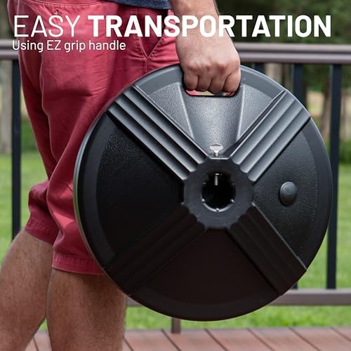 US Weight Durable 50 Pound Fillable Umbrella Base Designed to be Used with a Patio Table - Image 3