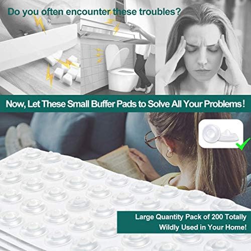 Cabinet Door Bumpers Pack of 200 Self Adhesive Bumpers Pads Sound Dampening - Image 4