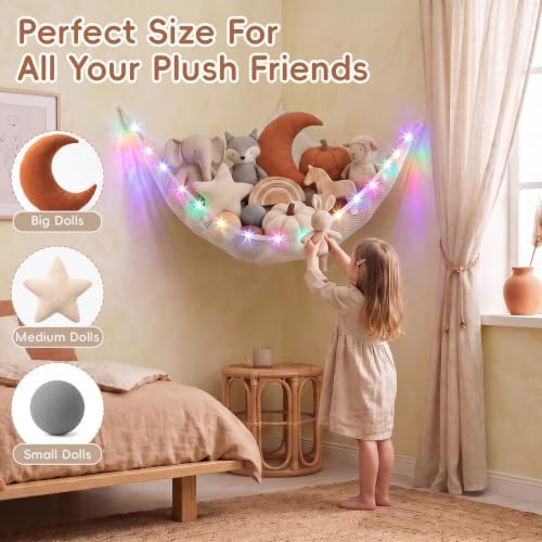 Stuffed Animals Hammock with Remote Control Toy Net Room Decor Storage - Image 6
