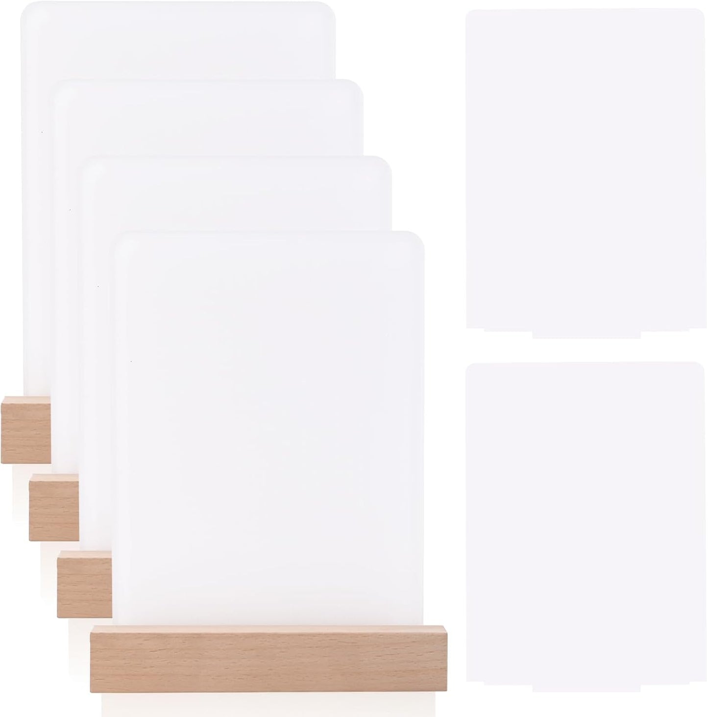 5" x 7"- 6pcs Acrylic 4pcs Frame Sublimation LED Acrylic Photo Frames Night Lights Blanks Heart Shape,with Warm Color Light with Wood Stand for Heat Press Machine Printing