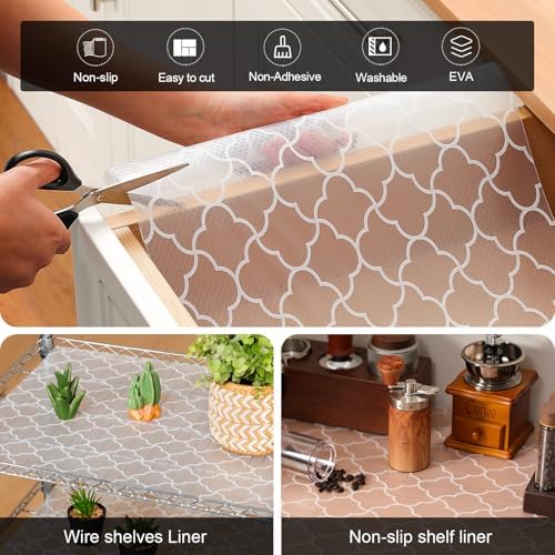 Cooyes Shelf Liner Non-Adhesive EVA Cabinet & Drawer Liner 11.8" x 120" - Image 4