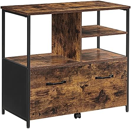 VASAGLE Lateral File Cabinet, Printer Stand with Open Shelves and Drawer by VASAGLEbySONGMICSHOME