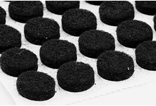 168 Pack Rok Hardware Heavy Duty 3/8" (9.5mm) Diameter Self-Adhesive Felt Pads, Furniture/Cabinet Bumpers, 1/8" (3mm) Height, Round, Black - FELTP38BLK - Image 2