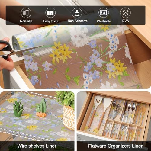Cooyes Shelf Liner Non-Adhesive EVA Cabinet & Drawer Liner 24" x 360" - Image 6