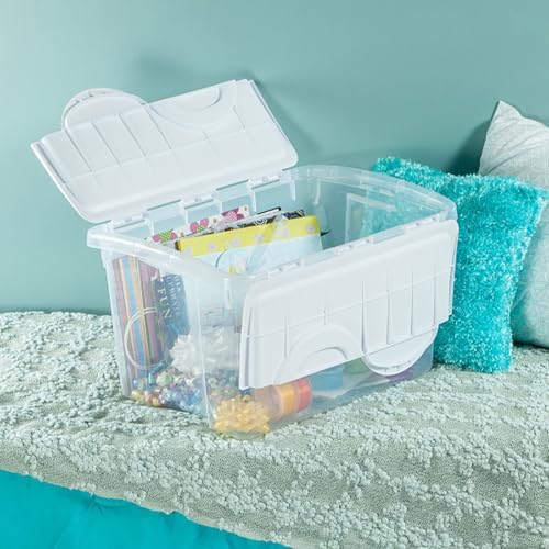 Sterilite Hinged Lid Storage Box, 48 Quart, 12-Pack - Image 4
