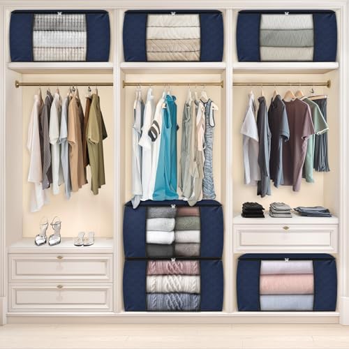 Fab totes 90L Clothes Storage, Foldable Thick Fabric Blanket Storage Bags - Image 7