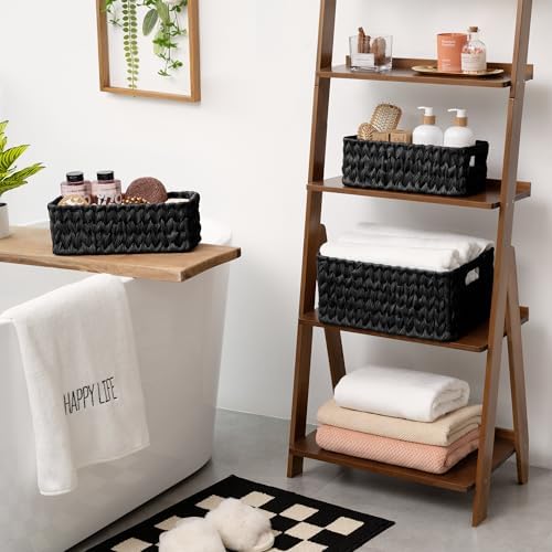 GRANNY SAYS Wicker Baskets for Shelves, Large Black Baskets for Organizing - Image 3