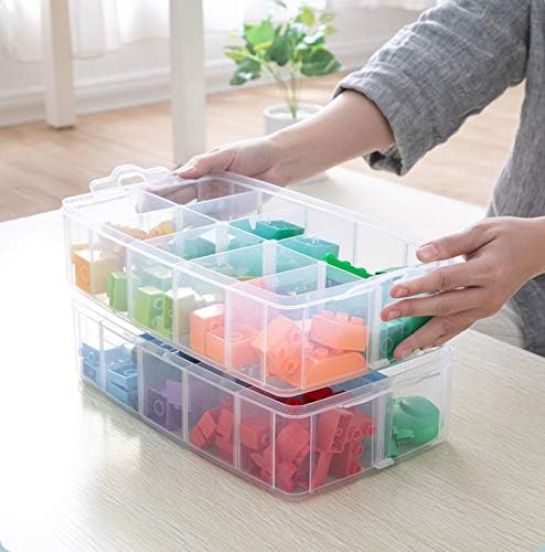 Sooyee 3-Tier Stackable Craft Organizers and Storage Box, Clear - Image 3