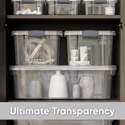 Superio 4.5 Quart Clear Plastic Storage Containers with Lids, Stackable Organizer Bins, BPA-Free Storage Boxes for Home, Office, Dorm & Classroom, 8 Pack - Image 6