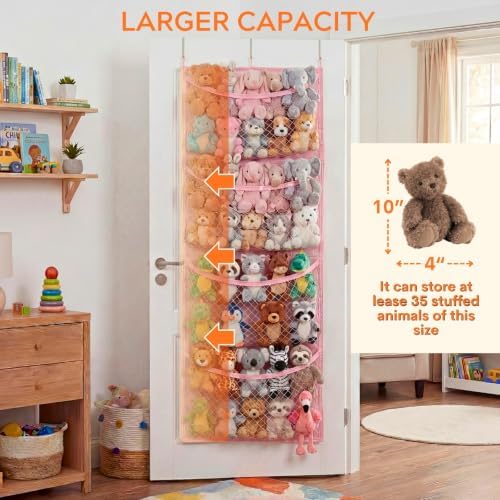 Ofiray-home Cotton Over The Door Stuffed Animal Storage - Image 2