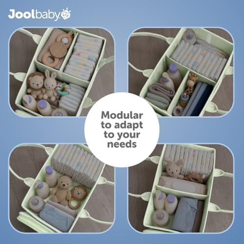 Jool Baby Tag-Along Diaper Caddy – Nursery Storage Organizer for Newborn Essentials – Lightweight & Portable, Large Capacity (Sage) - Image 4