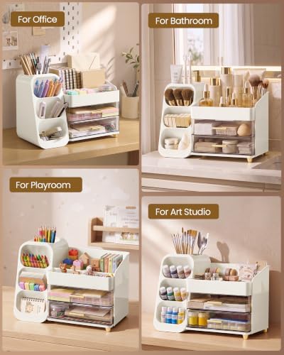 SONGMICS Makeup Organizer, Cosmetic Display Case with 2 Drawers - Image 6