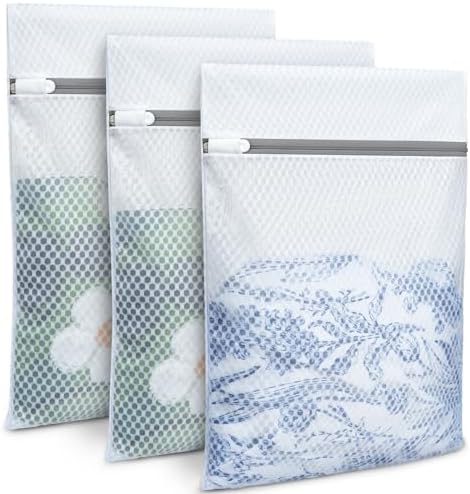 BAGAIL Laundry Bags Mesh Wash Bag for Intimates Lingerie and Delicates,3Pcs(Honeycomb,3M) by BAGAIL