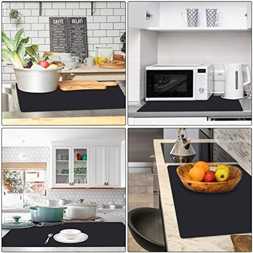 Gartful Silicone Mats for Countertop - 32"x 24"x0.06", Extra Large Multipurpose Mat, Counter Table Protector, Desk Saver Pad, Placemat Nonstick Nonskid Heat-Resistant Kitchen Pad, Black - Image 6