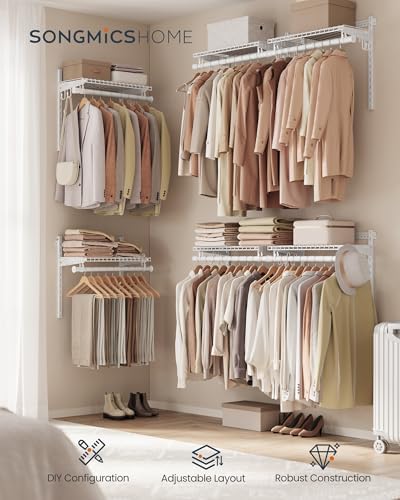 SONGMICS HOME Closet System, Closet Insert Organizer, 4-8 ft Closet Shelves - Image 2