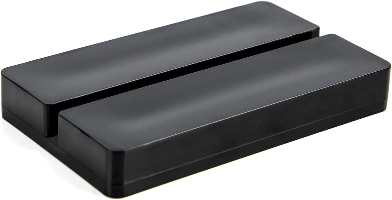 Acrylic Sign Stand Card Holder, 10 PCS Place Sign Holders with Card Slot, Stands for Acrylic Signs, Table Numbers Display Stands for Meeting/Menu/Table Numbers (Black)