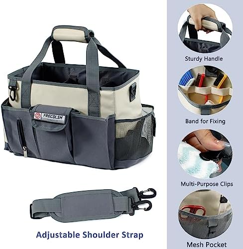 13" Cleaning Caddy for Cleaning Supplies, Cleaning Bag for Housekeepers - Image 4