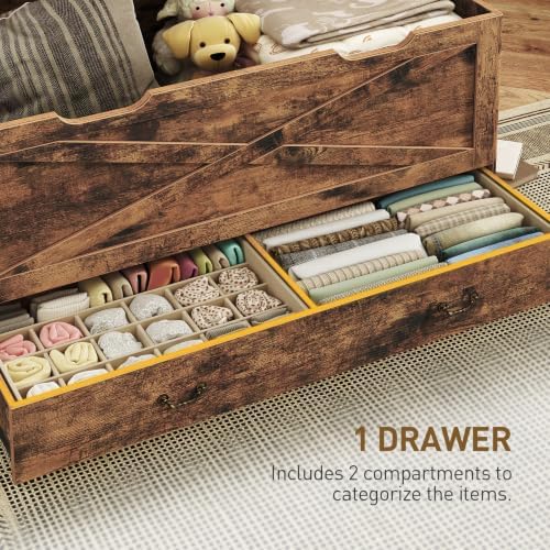 RALGEND Toy Chest, 47.2" Storage Chest with Drawer and Pull Handles - Image 4