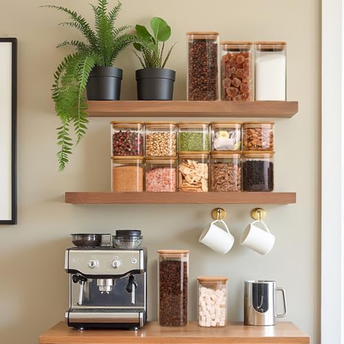 Glass Pantry Storage Containers with Lids 1/1.6 Qt 6 Pack Square - Image 6