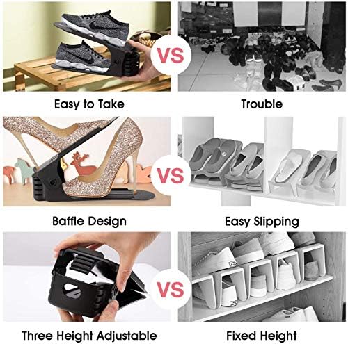 Neprock Closet Shoe Organizer,Shoe Storage Organizer Shoe Rack for Closet Organization,Shoe Slots Organizer De Zapatos Shoe Hoder Space Saver for Entryway(36 Pack)(Black) - Image 7