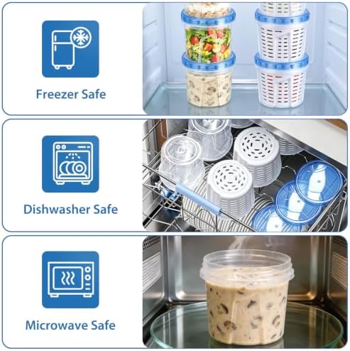Freshmage 6-Pack 24oz Freezer Storage Containers with Twist Top Lids - Image 4
