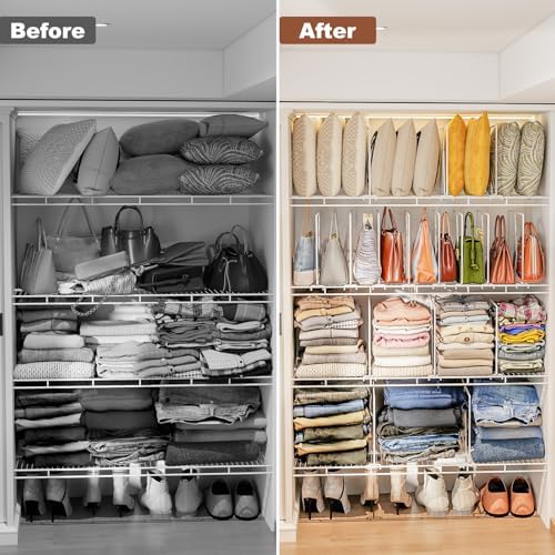 Wire Shelf Dividers for Closet: Tall 10.6in x Deep 12in, 16 Pack - Image 6