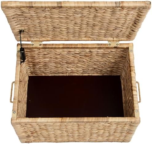 eHemco Storage Trunk with Metal Frame, Natural, 20.5 by 14.8 by 13.4 Inches - Image 6