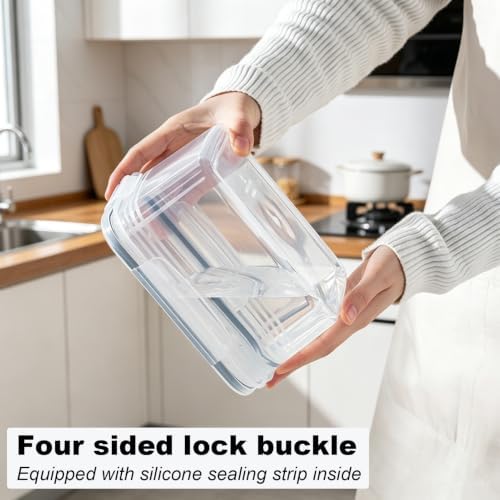 2 PCS Fruit Storage Containers for Fridge with Removable Colander, Leakproof Airtight Food Saver, Plastic Storage Organizer for Berry, Vegetable, Meat - Image 4