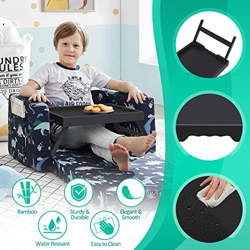 Artmeer FSC 100% Bamboo Bed Tray with Folding Legs, X-Large, Black - Image 4