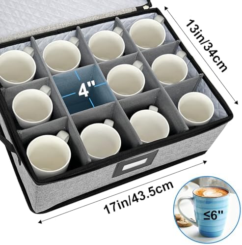homyfort China Storage Containers, Hard Shell for Plates, Moving Boxes for Dishes, Cups, Mugs, Tableware Moving Supplies for Kitchen Organization- 5-Piece Set (5-piece set) - Image 4