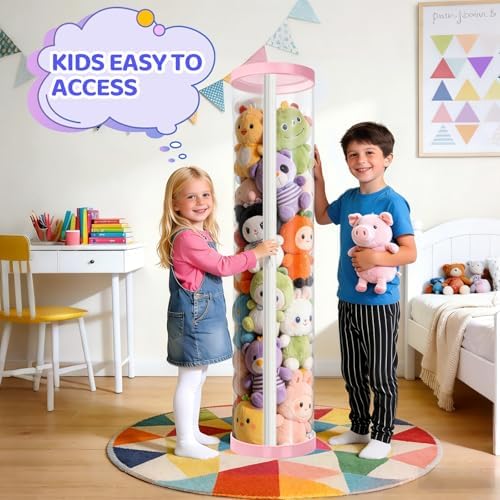 Stuffed Animal Storage Tube with Zipper, 47x11 Inch Large Capacity - Image 4