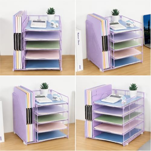 LEKETREE Desk Organizers and Accessories, 5-Tier Paper Letter Tray - Image 7