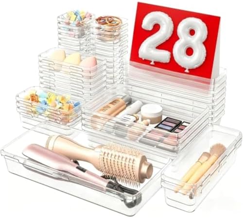 A-LuGei 【Military Grade】 Drawer Organizer for Vanity Bathroom Makeup Desk by A-LUGEI
