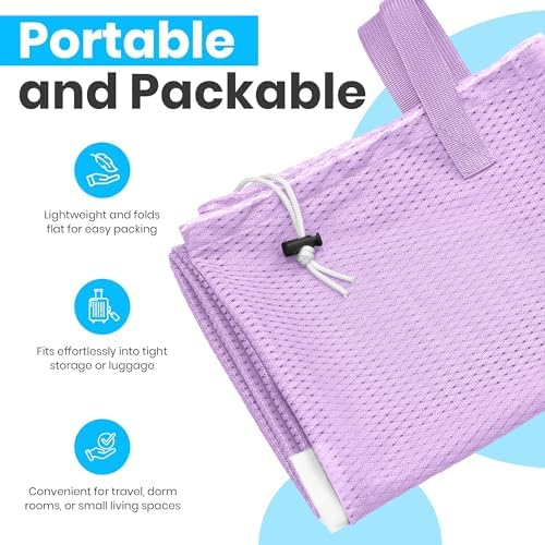 Handy Laundry XL Heavy Duty Mesh Laundry Bag 24x36 in, Drawstring Purple - Image 4