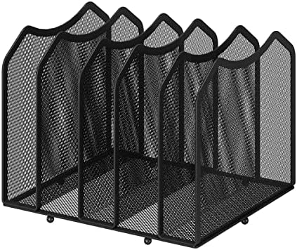 Simple Trending 5-Section Vertical File Organizer, Black by SimpleTrending